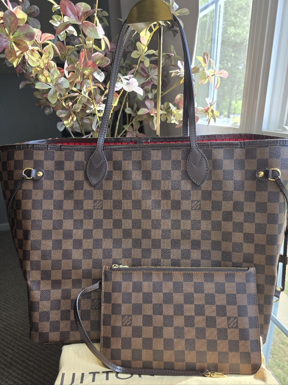 Louis Vuitton Damier Ebene Neverfull GM with Pouch